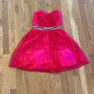 Cocktail hot pink dress.  Worn once.  Size 3